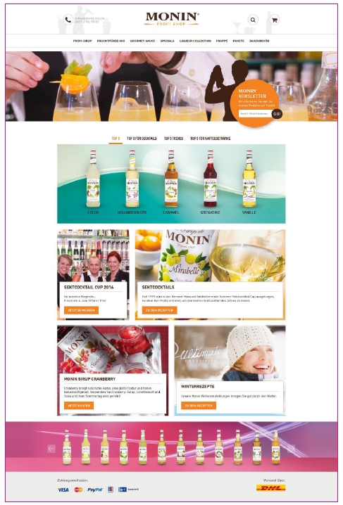 MONIN Profi Shop geht online!