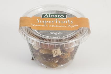 Die Stoltzenberg Nuss GmbH informiertüber einen Warenrückruf des Produktes „Alesto Superfruits Weinbeeren, Maulbeeren und Physalis, 50g“ (FOTO)