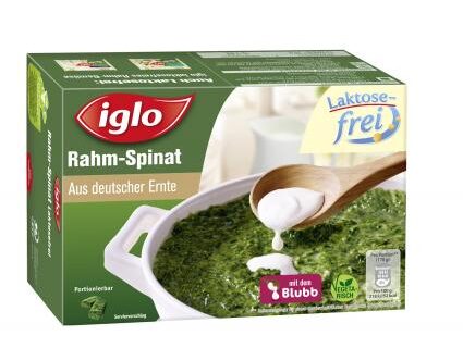 Produktrückruf / iglo ruft vorsorglich Rahm-Spinat der „Variante laktosefrei“ zurück (FOTO)