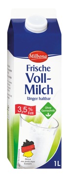 Qualitätsvorstoß: Lidl Deutschland führt bundesweit gentechnikfreie Frischmilch ein / Eigenmarke „Milbona“ wird schrittweise komplett auf Gentechnikfreiheit umgestellt (FOTO)