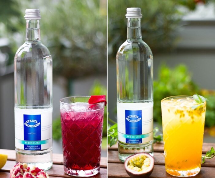 Wellnesscocktails mit Hydrogencarbonat: Yellow Cup und Rosenkavalier – mit Staatl. Fachingen wird der Sommer fruchtig frisch (FOTO)