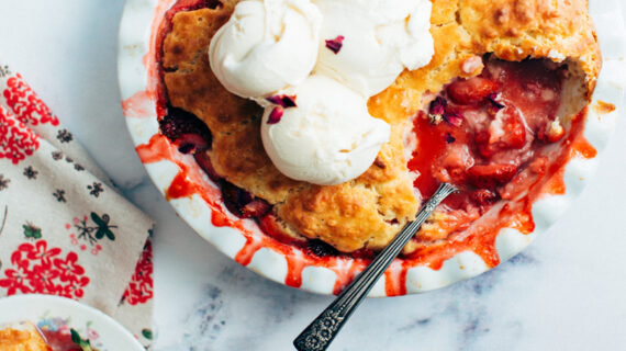 Überbackene Erdbeeren im Herbst
