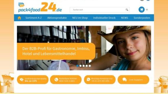 Pack4Food24.de –  der B2B Onlineshop für Gastro Großverbraucher