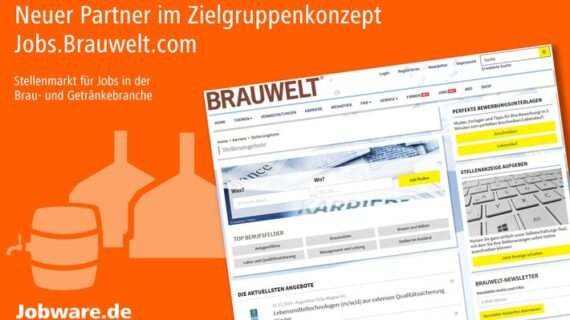 Angezapft: Jobware stellt BRAUWELT® einen Stellenmarkt / Jobs.Brauwelt.com ist die neue Anlaufstelle für eine Karriere in der Brau- und Getränkebranche (FOTO)