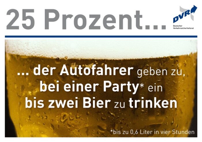 Alkohol im Straßenverkehr: Unterschätzte Gefahr / DVR-Umfrage zum Verhalten von Autofahrern (FOTO)