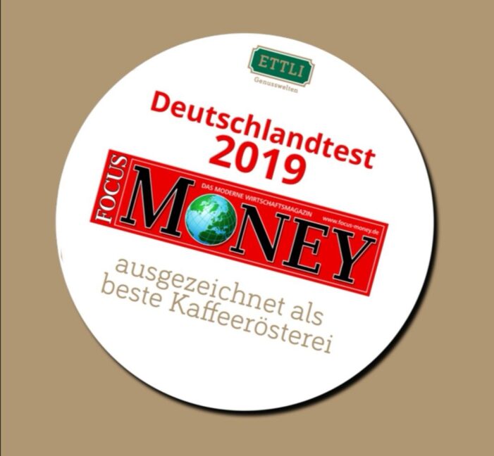 Auszeichnung Deutschlandtest 2019: Kaffeerösterei des Jahres