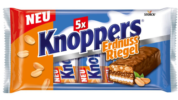 Knoppers jetzt auch als ErdnussRiegel und KokosRiegel
