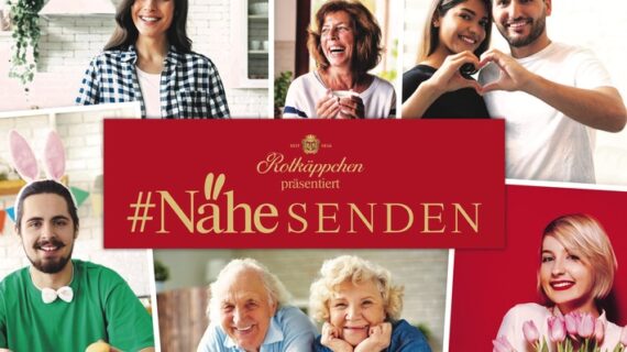 Rotkäppchen präsentiert #NäheSENDEN / Dieses Osterfest wird trotzdem persönlich: Videogrüße über das Fernsehen (FOTO)