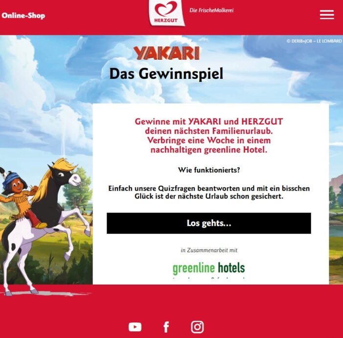 HERZGUT Landmolkerei startet On-Pack Promotion mit Kinofilm YAKARI