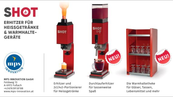 Durchlauferhitzer für Heissgetränke und Glühwein
