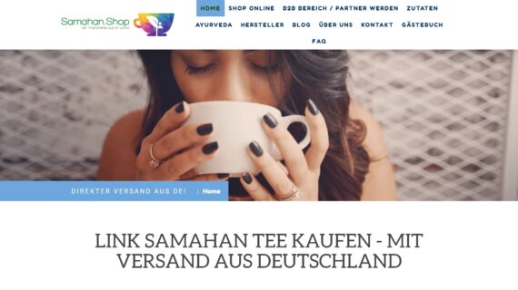 Attraktiver Online Shop für Samahan Tee