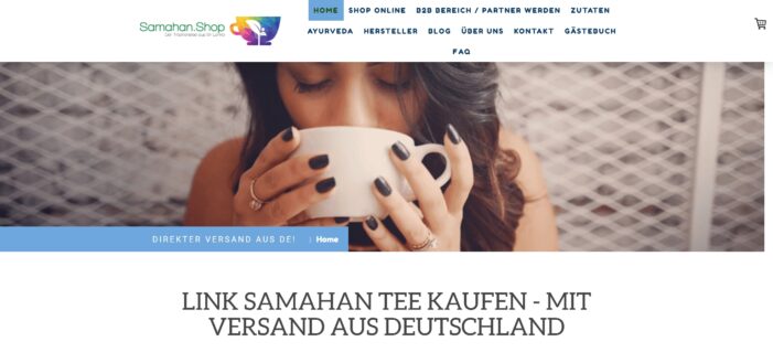 Attraktiver Online Shop für Samahan Tee