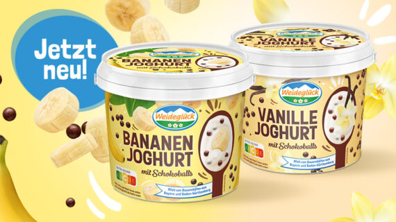 Neu von Weideglück: Joghurt mit knusprigen Schokoballs