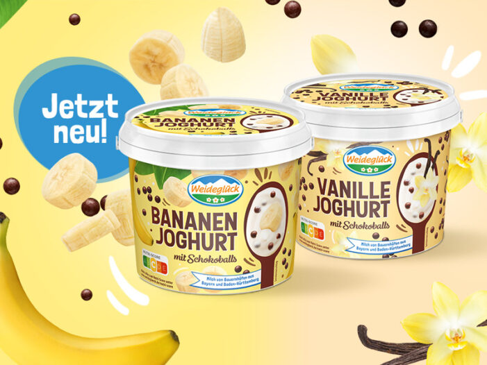 Neu von Weideglück: Joghurt mit knusprigen Schokoballs