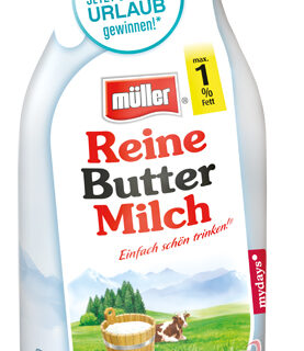 Molkerei Müller verlängert Kur(z)Urlaub:   Erst schee trinken – dann voll verwöhnen