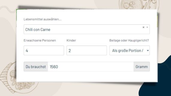 Portionsgrößen berechnen & Lebensmittel sparen: Dieser kostenlose Rechner hilft dabei!