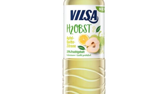 Überraschend fruchtig: Mit VILSA H2Obst „Apfel-Quitte-Zitrone“ so ooohbstig leicht ins neue Jahr starten