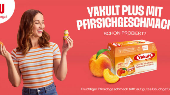 Yakult Plus Pfirsich: neuer Look und fruchtiger Geschmack