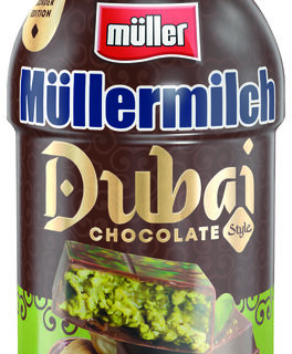 Drink the hype: Die neue Müllermilch Dubai Chocolate Style