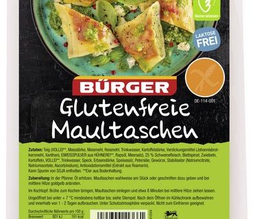 Endlich wieder da: Glutenfreie Maultauschen von BÜRGER