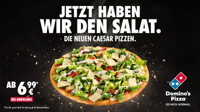 100 Jahre Caesar Salad – Domino’s feiert mit der neuen Caesar Pizza