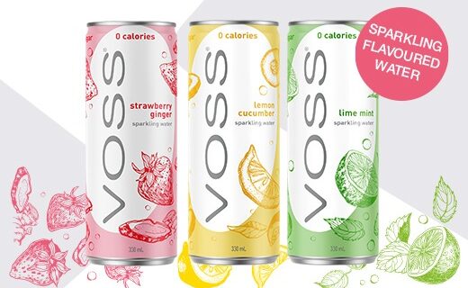 VOSS Water launcht aromatisiertes Wasser in der 330ml Dose in Deutschland