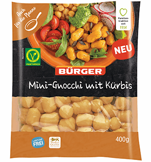 Neue Mini-Gnocchi mit Kürbis ab April im Handel