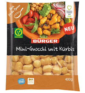 Neue Mini-Gnocchi mit Kürbis ab April im Handel
