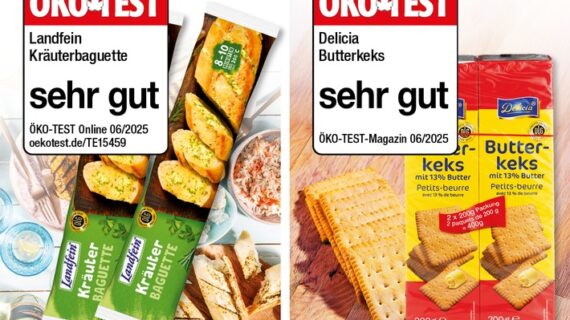 Doppelt „sehr gut“: Delicia Butterkekse und Landfein Kräuterbaguette von NORMA schneiden im ÖKO-TEST Juni 25 top ab / Testsieger im Vergleich mit anderen Discountern und Bio-Supermärkten
