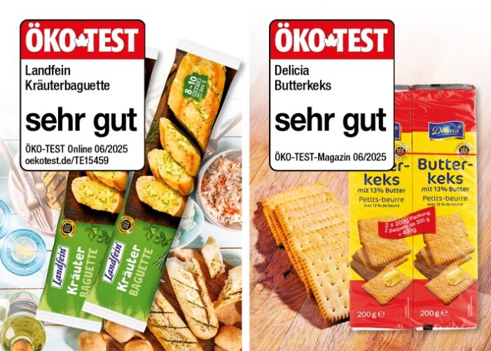 Doppelt „sehr gut“: Delicia Butterkekse und Landfein Kräuterbaguette von NORMA schneiden im ÖKO-TEST Juni 25 top ab / Testsieger im Vergleich mit anderen Discountern und Bio-Supermärkten