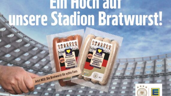 Offizieller Ernährungspartner: Stadionatmosphäre für zuhause – EDEKA und der DFB bringen gemeinsam die „EDEKA Herzstücke Offizielle Stadion Bratwurst“ in die Märkte