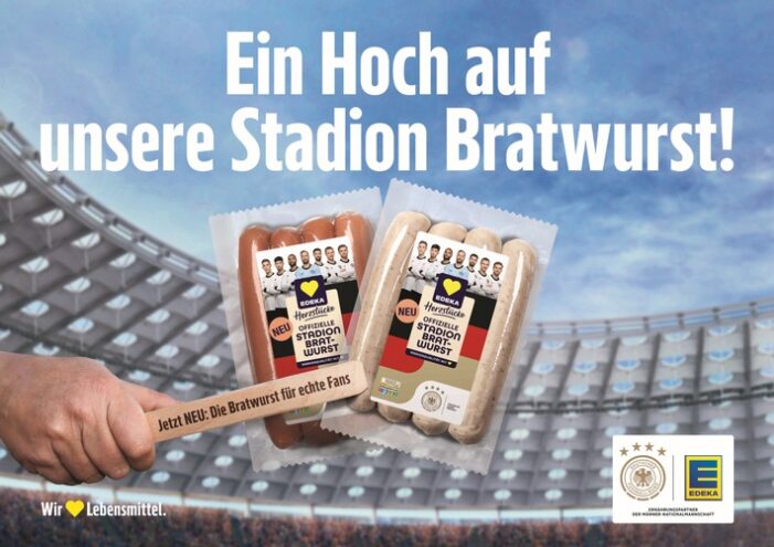 Offizieller Ernährungspartner: Stadionatmosphäre für zuhause – EDEKA und der DFB bringen gemeinsam die „EDEKA Herzstücke Offizielle Stadion Bratwurst“ in die Märkte