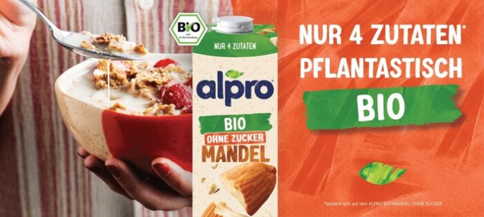 Alpro bringt Bio-Genuss in den Fachhandel: Neue Produktlinie „Alpro Bio“ ab August erhältlich