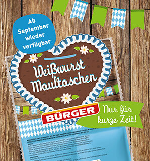 Ab September: Die Weißwurst Maultasche von BÜRGER ist zurück!