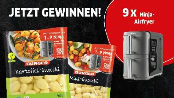 Leckere Gnocchi von BÜRGER genießen und Airfryer von Ninja abräumen