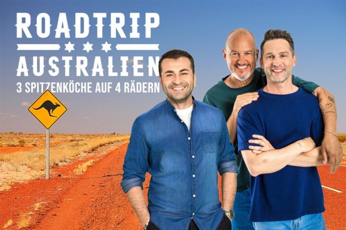 Frank Rosin, Ali Güngörmüs und Alexander Kumptner drehen „Roadtrip Australien“ für Kabel Eins und Joyn