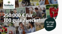 250.000 Euro für 100 gute Zwecke: Die Krombacher Spendenaktion startet – jetzt Vorschläge einreichen