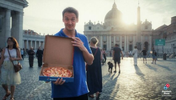 Domino’s liefert die umstrittenste Pizza der Welt durch die Heilige Pforte des Petersdoms