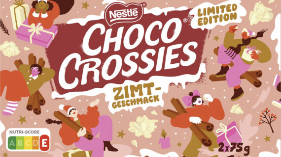 Neue Sorten und kreatives Verpackungsdesign: CHOCO CROSSIES und CHOCLAIT CHIPS sorgen für Weihnachtsstimmung