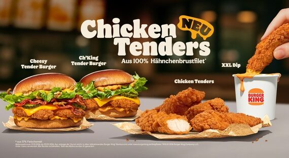 DIP. CRUNCH. MMMHHH! Die neuen Chicken Tenders mit XXL Dip / Burger King® Deutschland antwortet auf die Snacking-Bedürfnisse der Deutschen