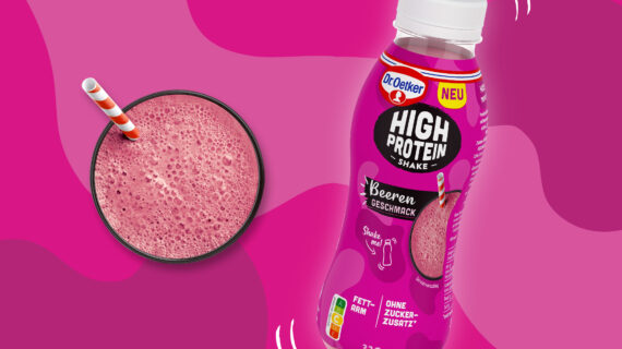 High Protein Shake mit beerenstarken Geschmack!