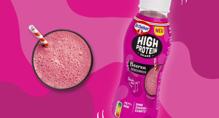 High Protein Shake mit beerenstarken Geschmack!