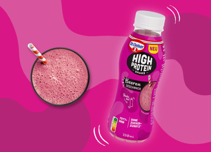 High Protein Shake mit beerenstarken Geschmack!