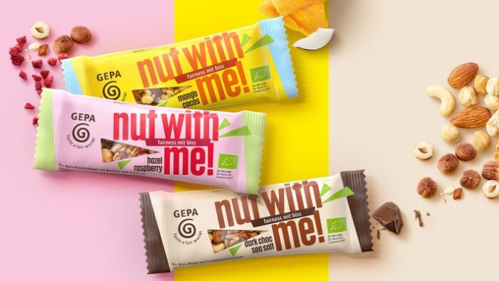 GEPA auf der Internorga: Faire Bio-Vielfalt in der Außer-Haus-Verpflegung / Neu: Nussriegel mit mehr Biss für eine bessere Welt