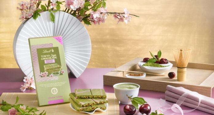 Wenn Japan in Rosa erblüht: Lindt feiert die Sakura-Saison mit einer streng limitierten Tokyo Style Chocolade Edition: Matcha Sakura