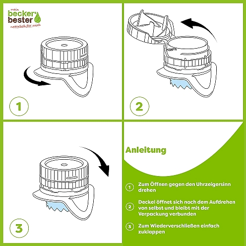 Neue Verschlüsse: Wenn der Deckel an der Packung bleibt