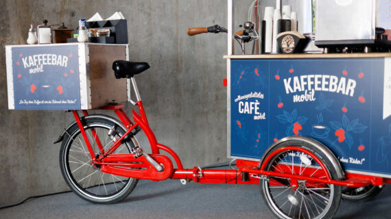 Coffee-Bike mieten – mobiler Kaffeegenuss mit individuellem Branding