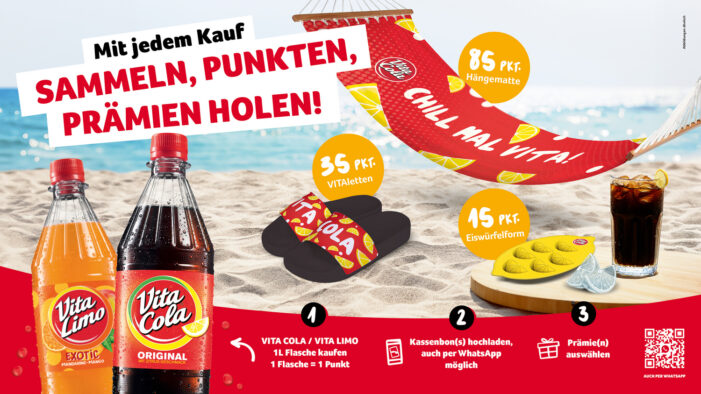 Sammeln, Punkten, Prämien holen: VITA COLA macht Lust auf den Sommer