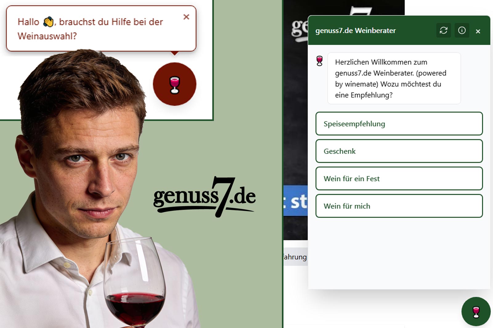genuss7.de stellt seinen neuen Weinberater „Winemate“ vor