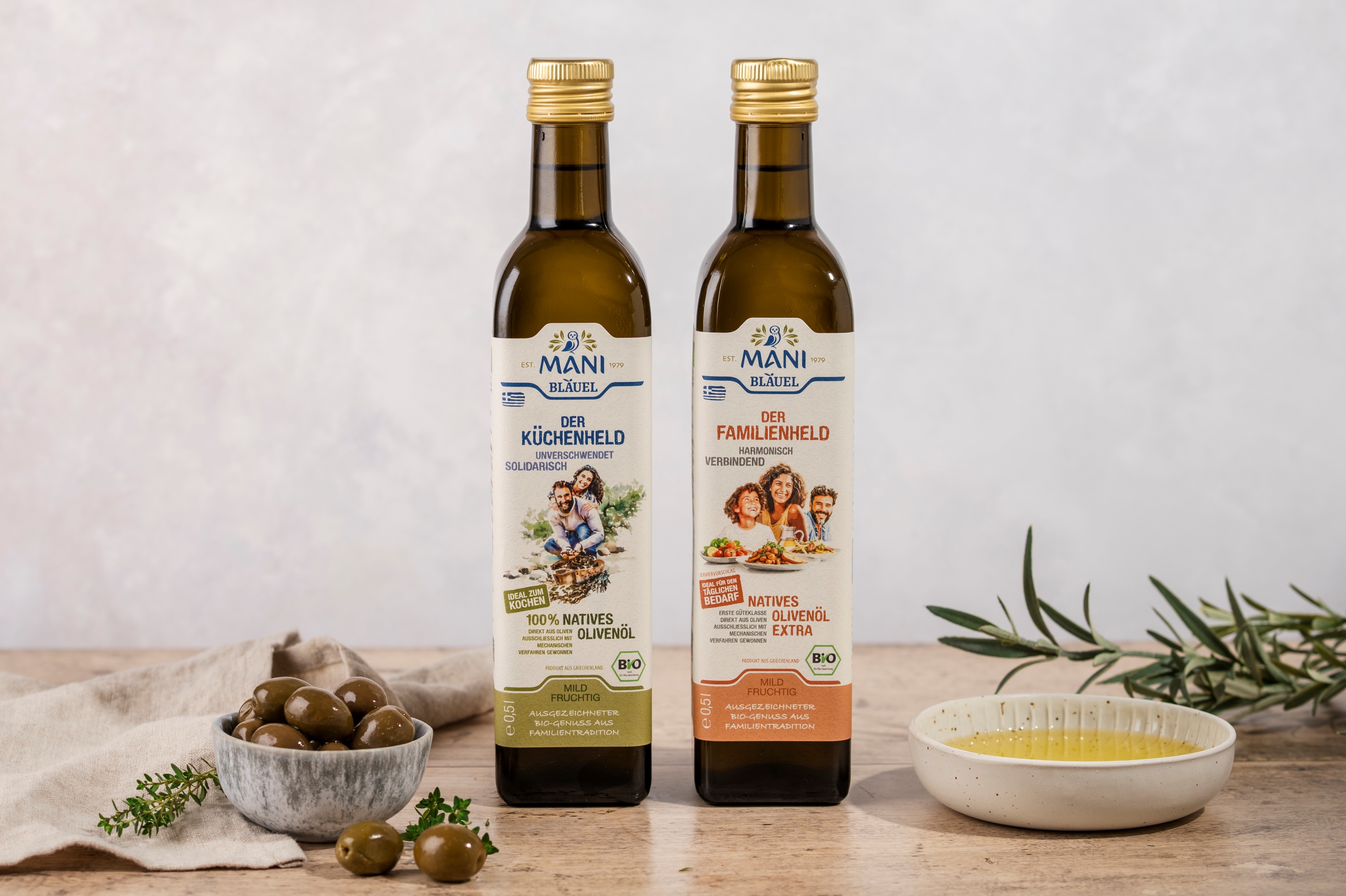 Helden für jeden Tag: MANI Bläuel Bio-Olivenöle für die Alltagsküche